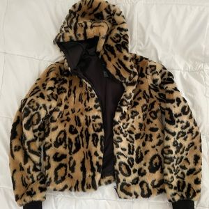 Cheetah Print Jacket Faux Fur